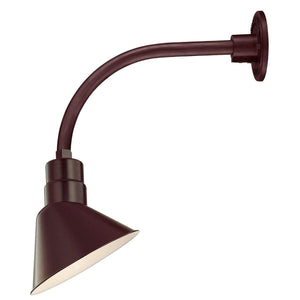 ECO-RLM 12'' Architectural Bronze Angle Shade With Gooseneck 13'' Architectural Bronze Vertical Gooseneck Arm With Arm Height of 12''