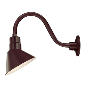 ECO-RLM 12'' Architectural Bronze Angle Shade With Gooseneck 14 1/2'' Architectural Bronze Gooseneck Arm With Arm Height of 7 1/2''