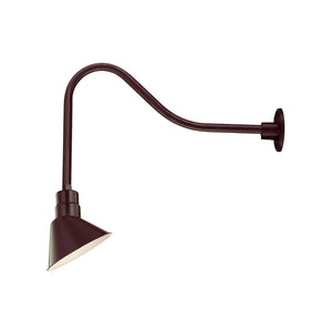 ECO-RLM 12'' Architectural Bronze Angle Shade With Gooseneck 23'' Architectural Bronze Gooseneck Arm With Arm Height of 14''
