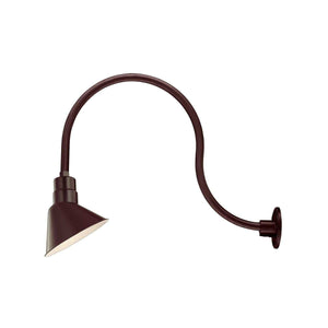 ECO-RLM 12'' Architectural Bronze Angle Shade With Gooseneck 24'' Architectural Bronze Gooseneck Arm With Arm Height of 15''