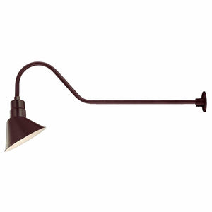 ECO-RLM 12'' Architectural Bronze Angle Shade With Gooseneck 41'' Architectural Bronze Gooseneck Arm With Arm Height of 9''