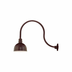 ECO-RLM 12'' Architectural Bronze Deep Bowl Shade With Gooseneck 24'' Architectural Bronze Gooseneck Arm With Arm Height of 15''