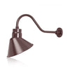 Fovero RLM 12" Bronze RLM Angle Shade With Gooseneck Arm 22" Bronze Gooseneck Arm With Height of 7-1/2"