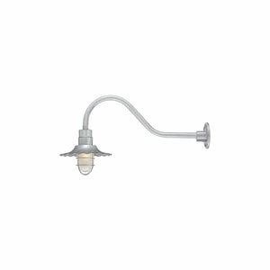 ECO-RLM 12'' Galvanized Radial Wave Shade With Gooseneck 21 1/2'' Galvanized Gooseneck Arm With Arm Height of 6 1/2''
