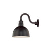 ECO-RLM 12'' Satin Black Deep Bowl Shade With Gooseneck 10'' Satin Black Gooseneck Arm With Arm Height of 6''