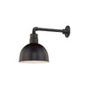 ECO-RLM 12'' Satin Black Deep Bowl Shade With Gooseneck 13'' Satin Black Straight Arm