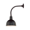 ECO-RLM 12'' Satin Black Deep Bowl Shade With Gooseneck 13'' Satin Black Vertical Gooseneck Arm With Arm Height of 12''