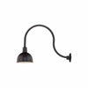 ECO-RLM 12'' Satin Black Deep Bowl Shade With Gooseneck 24'' Satin Black Gooseneck Arm With Arm Height of 15''