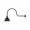 ECO-RLM 12'' Satin Black Deep Bowl Shade With Gooseneck 30'' Satin Black Gooseneck Arm With Arm Height of 13''