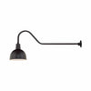 ECO-RLM 12'' Satin Black Deep Bowl Shade With Gooseneck 41'' Satin Black Gooseneck Arm With Arm Height of 9''