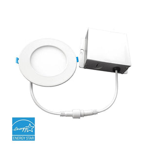 LED Downlights 12W 6" Recessed Dimmable Round Slim LED Downlight - 120¡ Beam - 120V - CRI>80 - Junction Box - 900lm
