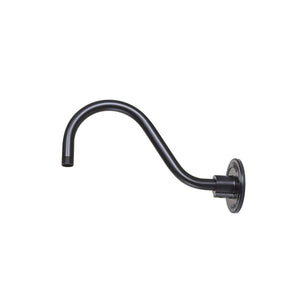 ECO-RLM Arms 14 1/2'' Aluminum Painted Satin Black Gooseneck Arm With Arm Height of 7 1/2''