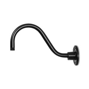 Fovero RLM Arms 14-1/2" Satin Black Gooseneck Arm With Height of 7" & Mounting Plate Included