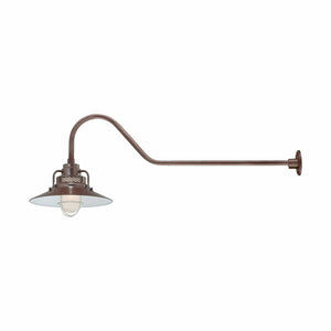 ECO-RLM 14'' Architectural Bronze Railroad Shade With Gooseneck 41'' Architectural Bronze Gooseneck Arm With Arm Height of 9''