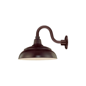 ECO-RLM 14'' Architectural Bronze Warehouse Shade With Gooseneck 10'' Architectural Bronze Gooseneck Arm With Arm Height of 6''