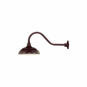 ECO-RLM 14'' Architectural Bronze Warehouse Shade With Gooseneck 21 1/2'' Architectural Bronze Gooseneck Arm With Arm Height of 6 1/2''