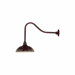 ECO-RLM 14'' Architectural Bronze Warehouse Shade With Gooseneck 23'' Architectural Bronze Gooseneck Arm With Arm Height of 14''