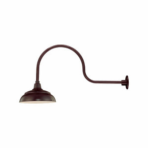 ECO-RLM 14'' Architectural Bronze Warehouse Shade With Gooseneck 30'' Architectural Bronze Gooseneck Arm With Arm Height of 13''
