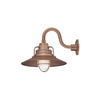 ECO-RLM 14'' Copper Railroad Shade With Gooseneck 10'' Copper Gooseneck Arm With Arm Height of 6''