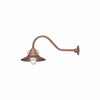 ECO-RLM 14'' Copper Railroad Shade With Gooseneck 21 1/2'' Copper Gooseneck Arm With Arm Height of 6 1/2''