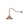 ECO-RLM 14'' Copper Railroad Shade With Gooseneck 23'' Copper Gooseneck Arm With Arm Height of 14''
