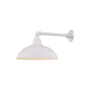 ECO-RLM 14'' White Warehouse Shade With Gooseneck 13'' White Straight Arm