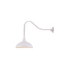 ECO-RLM 14'' White Warehouse Shade With Gooseneck 23'' White Gooseneck Arm With Arm Height of 14''