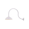 ECO-RLM 14'' White Warehouse Shade With Gooseneck 24'' White Gooseneck Arm With Arm Height of 15''