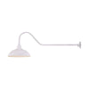 ECO-RLM 14'' White Warehouse Shade With Gooseneck 41'' White Gooseneck Arm With Arm Height of 9''