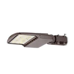 LED Shoe Box 150W LED Parking Lot Light - Split Fit Mount - 21,000lm - 277/480VAC Shorting Cap - 5000K - DLC 5.1