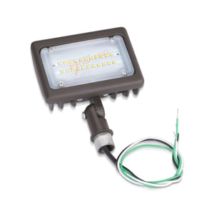 LED Flood Lights 15W LED Slim Flood Light with 1/2'' Threaded Knuckle Mount - DLC Premium - Bronze 4000K - Natural White