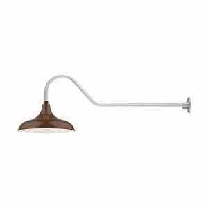 ECO-RLM 17'' Architectural Bronze Aluminum Modified Warehouse Shade With Gooseneck 41'' Aluminum Gooseneck Arm With Arm Height of 9''
