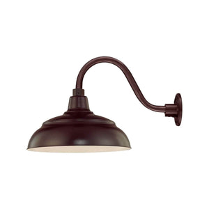 ECO-RLM 17'' Architectural Bronze Warehouse Shade With Gooseneck 14 1/2'' Architectural Bronze Gooseneck Arm With Arm Height of 7 1/2''