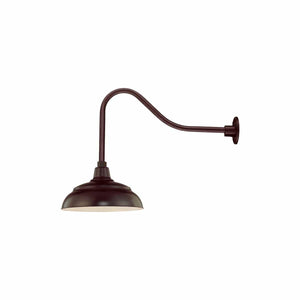 ECO-RLM 17'' Architectural Bronze Warehouse Shade With Gooseneck 23'' Architectural Bronze Gooseneck Arm With Arm Height of 14''