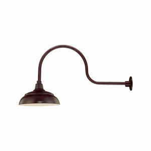 ECO-RLM 17'' Architectural Bronze Warehouse Shade With Gooseneck 30'' Architectural Bronze Gooseneck Arm With Arm Height of 13''