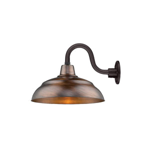 ECO-RLM 17'' Natural Copper Warehouse Shade With Gooseneck