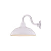 ECO-RLM 17'' White Warehouse Shade With Gooseneck 10'' White Gooseneck Arm With Arm Height of 6''