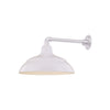 ECO-RLM 17'' White Warehouse Shade With Gooseneck 13'' White Straight Arm