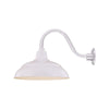 ECO-RLM 17'' White Warehouse Shade With Gooseneck 14 1/2'' White Gooseneck Arm With Arm Height of 7 1/2''