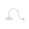 ECO-RLM 17'' White Warehouse Shade With Gooseneck 24'' White Gooseneck Arm With Arm Height of 15''