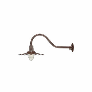 ECO-RLM 18'' Architectural Bronze Radial Wave Shade With Gooseneck 21 1/2'' Architectural Bronze Gooseneck Arm With Arm Height of 6 1/2''