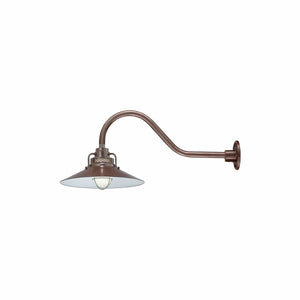 ECO-RLM 18'' Architectural Bronze Railroad Shade With Gooseneck 21 1/2'' Architectural Bronze Gooseneck Arm With Arm Height of 6 1/2''