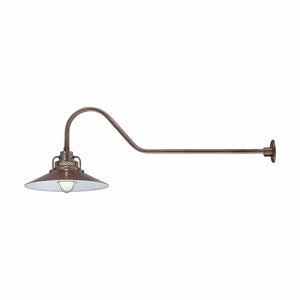 ECO-RLM 18'' Architectural Bronze Railroad Shade With Gooseneck 41'' Architectural Bronze Gooseneck Arm With Arm Height of 9''