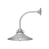 ECO-RLM 18'' Galvanized Railroad Shade With Gooseneck 13'' Galvanized Vertical Gooseneck Arm With Arm Height of 12''