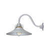 ECO-RLM 18'' Galvanized Railroad Shade With Gooseneck 14 1/2'' Galvanized Gooseneck Arm With Arm Height of 7 1/2''