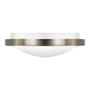 Flush Mounts 19W 12" Round Brushed Nickel Dimmable LED Ceiling Light - 180° Beam - 120V - Direct Wiring - 1500lm - 3000K Warm White