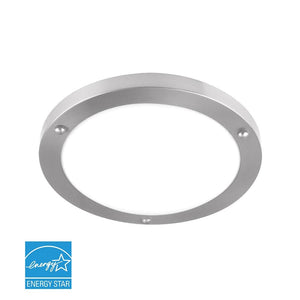 Flush Mounts 19W 15" Round Chrome Dimmable LED Ceiling Light - 180° Beam - 120V - Direct Wiring - 1500lm - 3000K Warm White