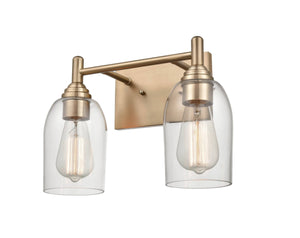 Vanity Fixtures 2 Lamps Arlett Vanity Light - Modern Gold - Clear Glass - 13.125in. Wide