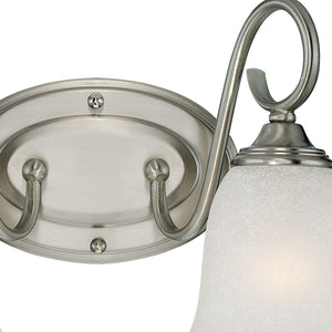 Vanity Fixtures 2 Lamps Bathroom Vanity Light - Satin Nickel - Light India Scavo Glass - 15in. Wide