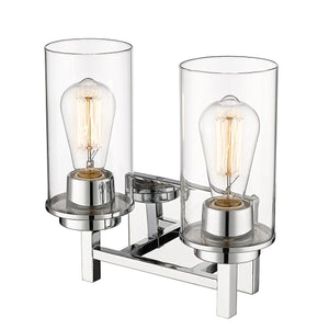 Vanity Fixtures 2 Lamps Janna Vanity Light - Chrome - Clear Glass - 11.5in. Wide